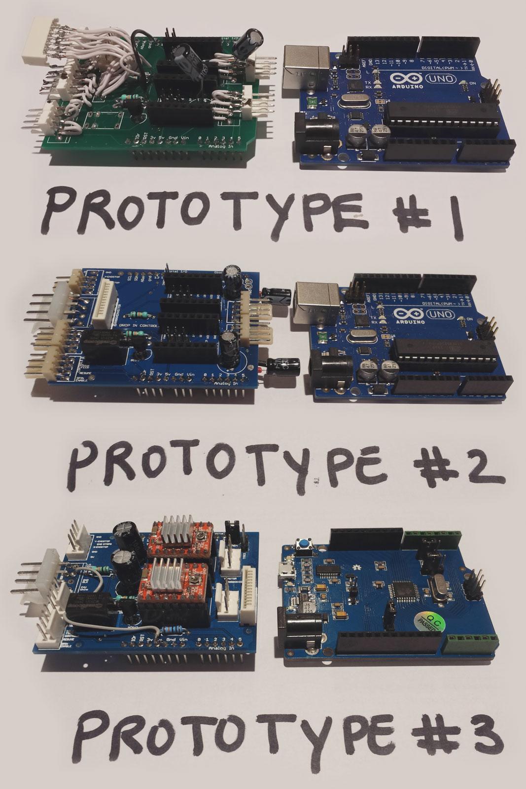 The prototypes saw several iterations.