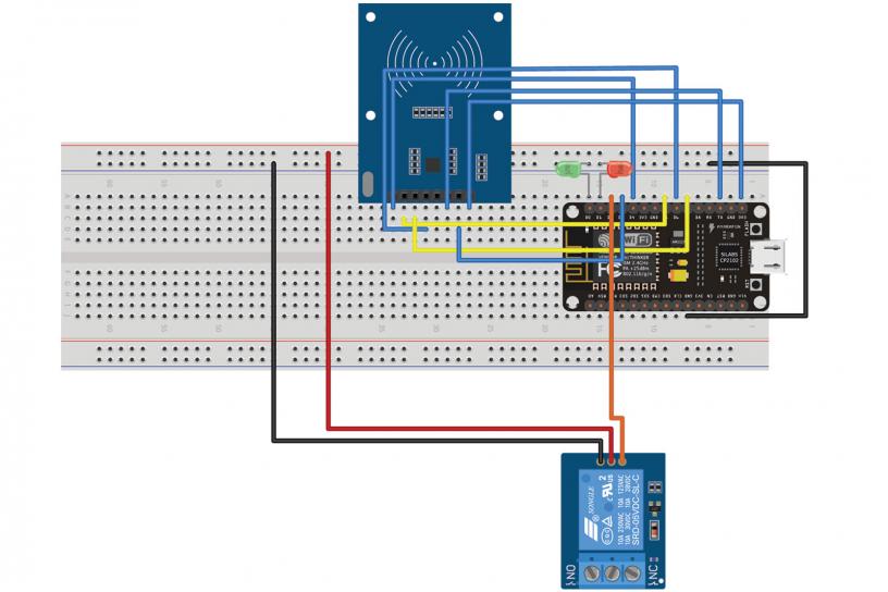 Wiring diagram using relay module