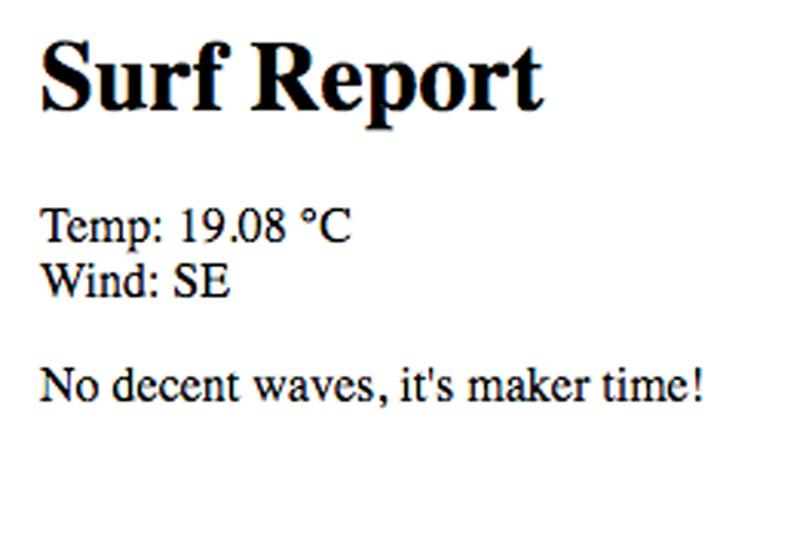 surf report