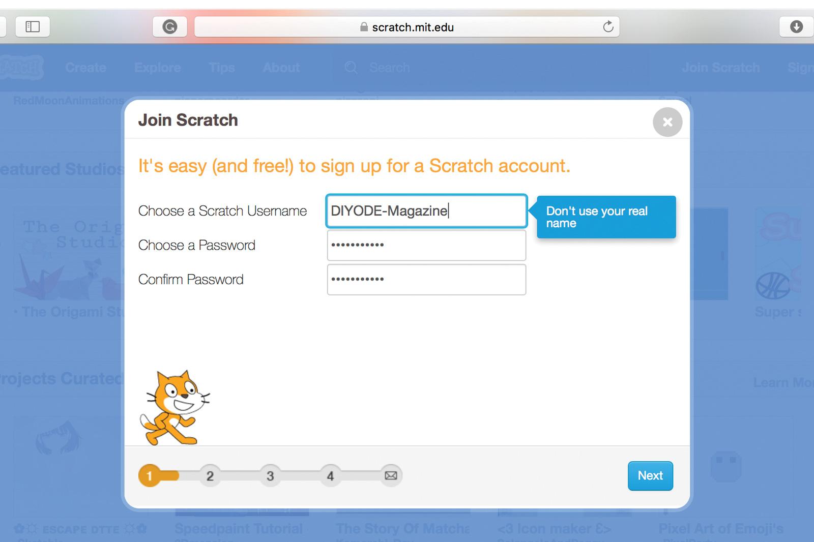 Creating a Scratch Account - Learn by Digital Harbor Foundation